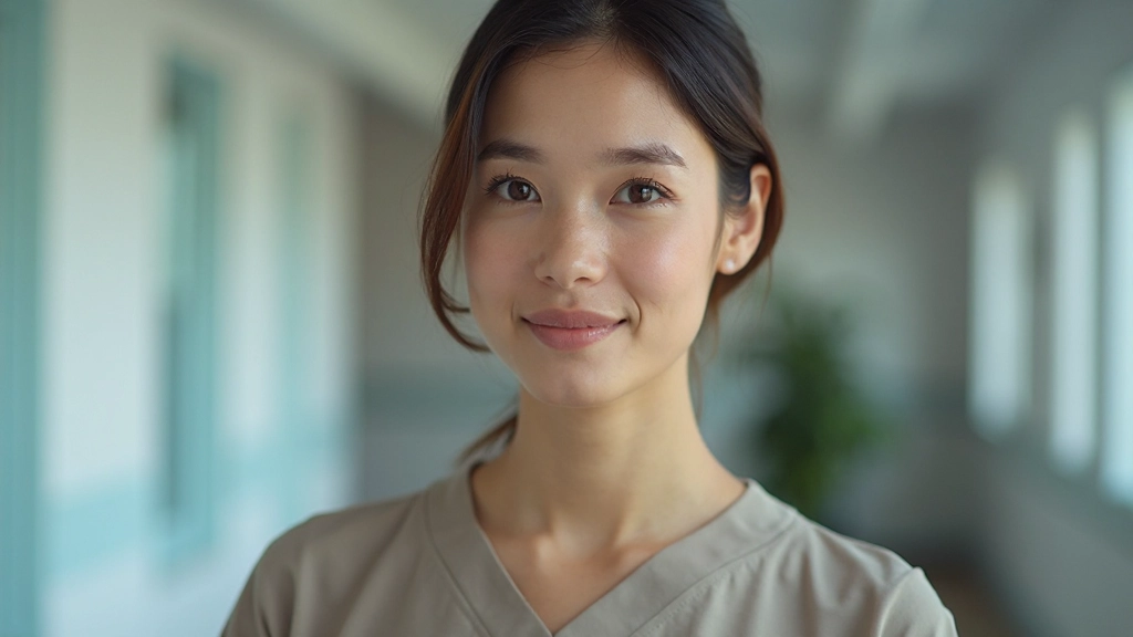 Close-up of woman's mouth showing correct Spanish vowel pronunciation position, professional linguistic diagram style